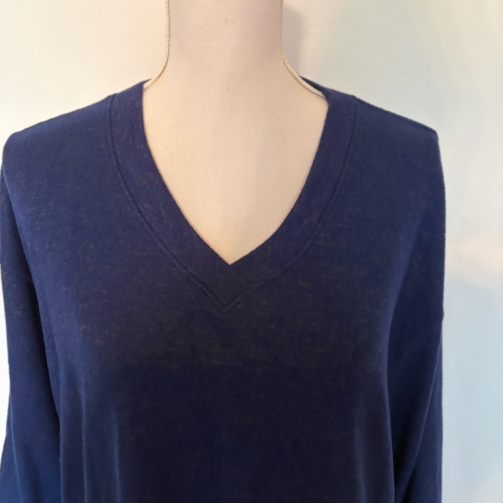 Cabi Cuddle Tee Cobalt Blue V-Neck 3/4 Sleeve Top Style 4438 Size M - Picture 3 of 12